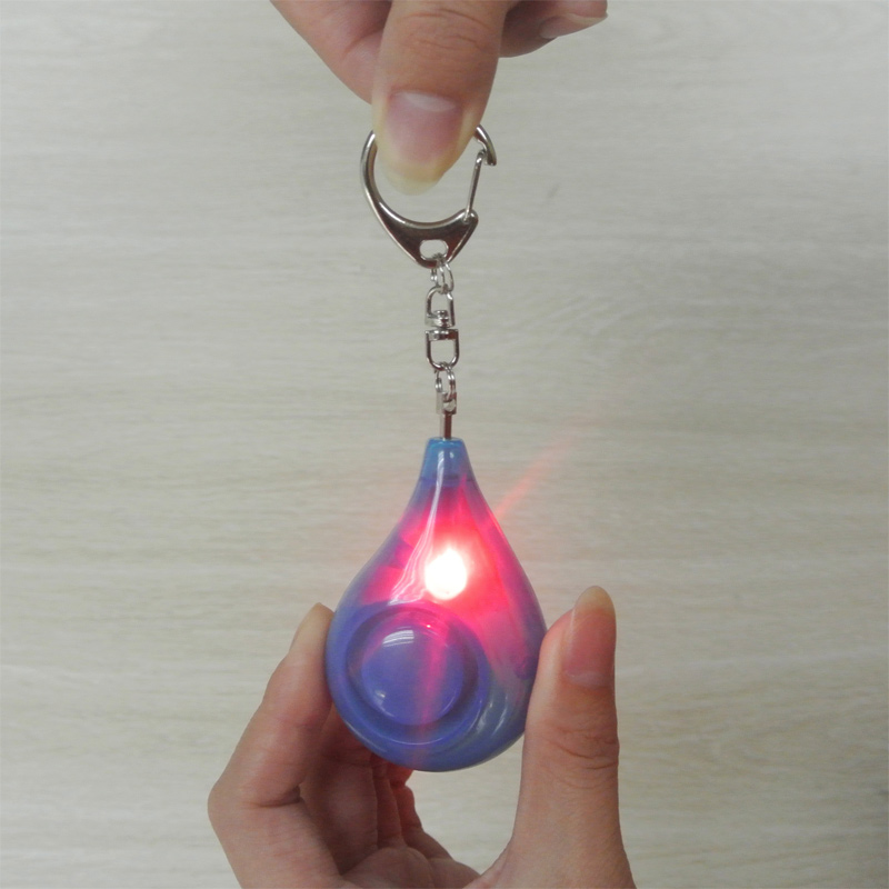 Personal Alarm Keychain - Wassertropfenförmiges Anti-Raub-Gerät für Frauen, tragbarer persönlicher