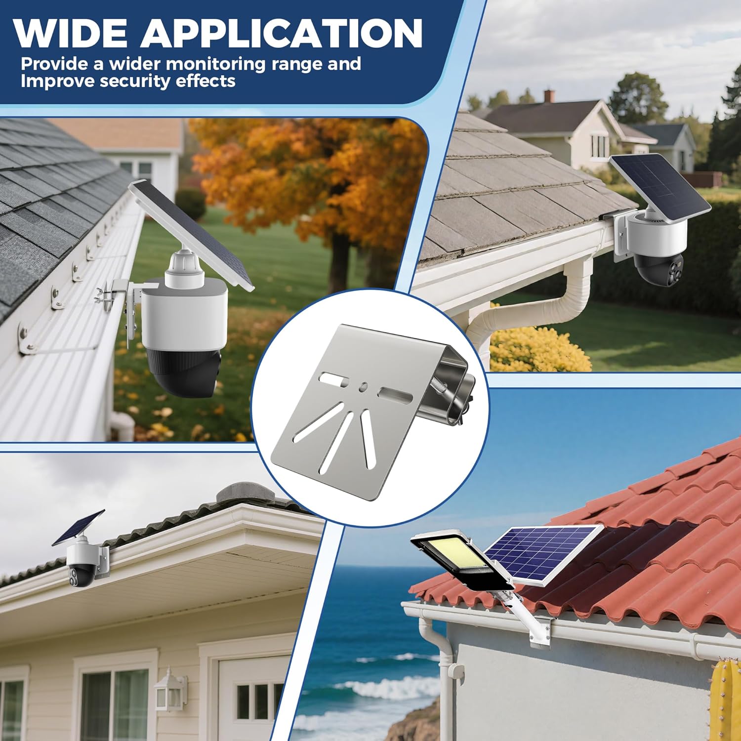Eufy Camera S340 - 1 Stück Bohrfreie Rostfreie Edelstahl-Dachrinnenhalterung für