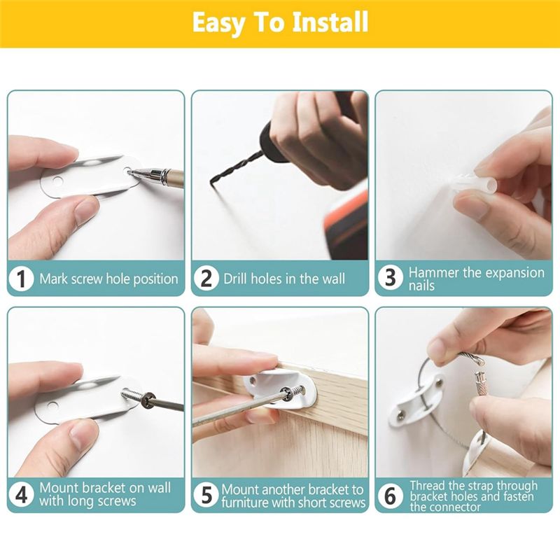 A84F-Möbelanker zur Kindersich – Earthquake Anchor Strap Bewertung und Preis
